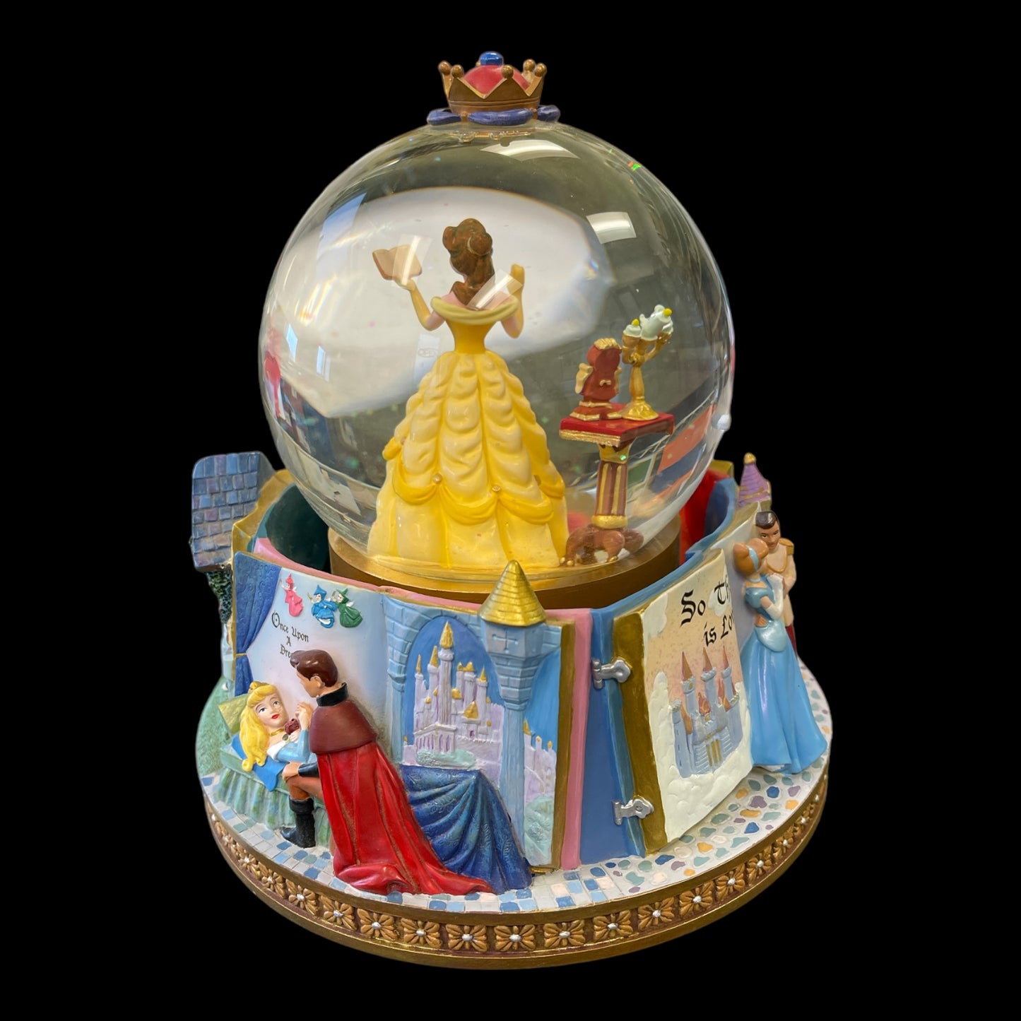 Beauty and the Beast Multi Princess Storybook Snow Globe