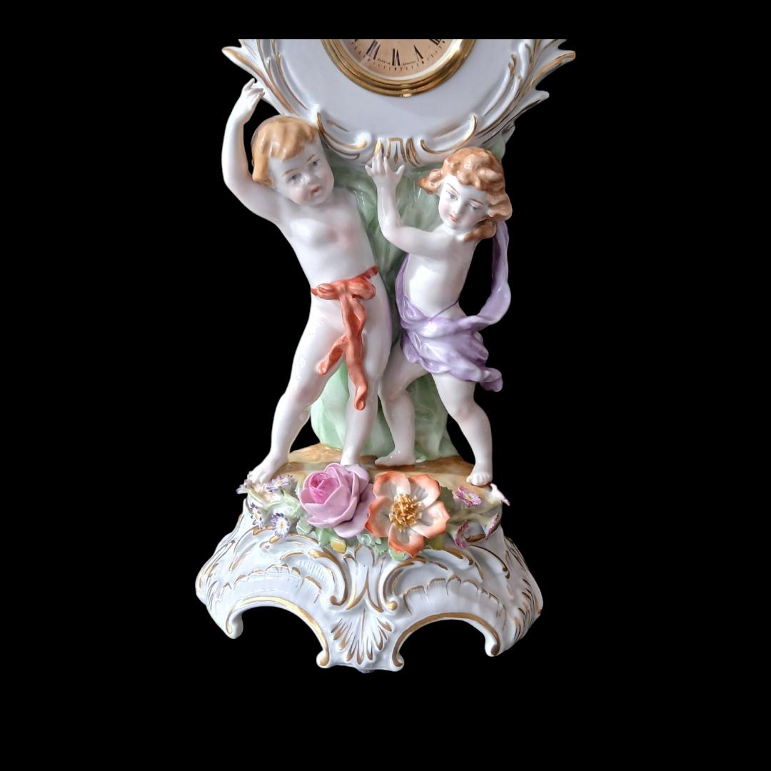 Von Schiertholz Clock with Cherubs and Flowers