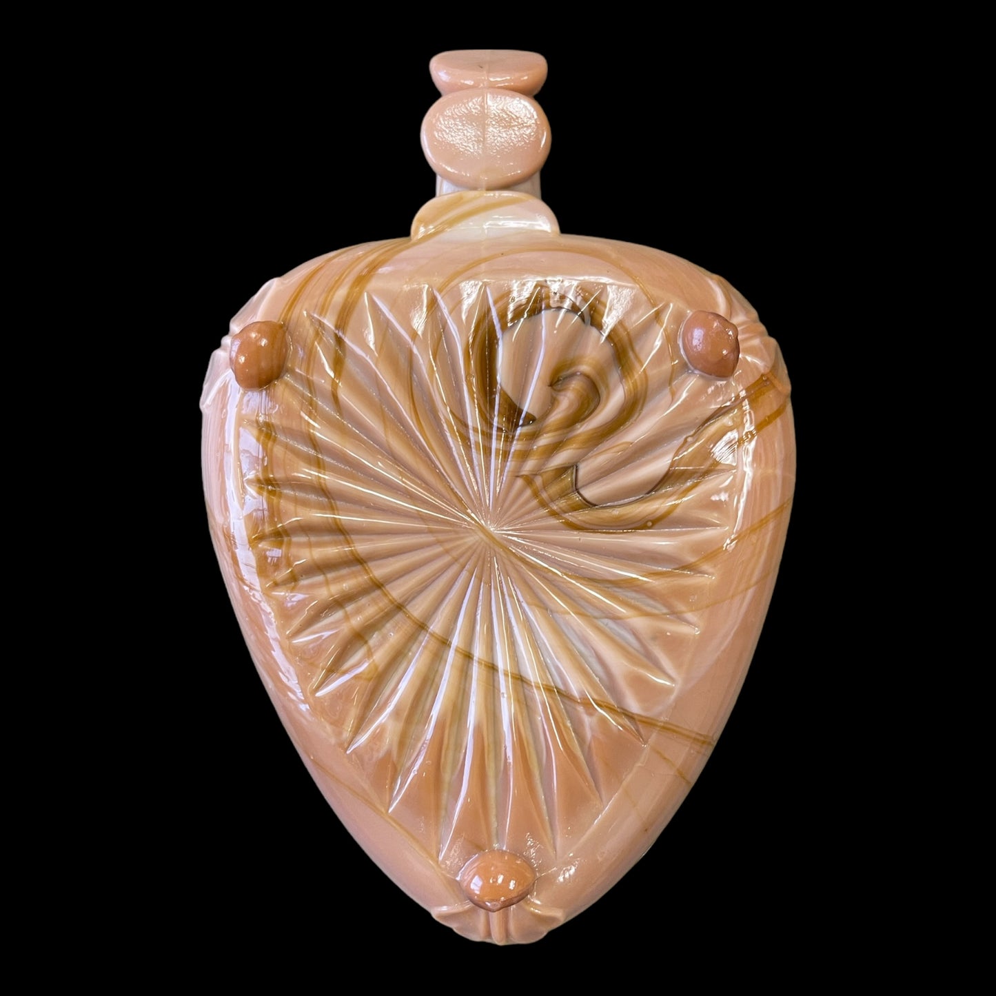 Greentown 1chocolate Glass Leaf Shaped Dish with Handle