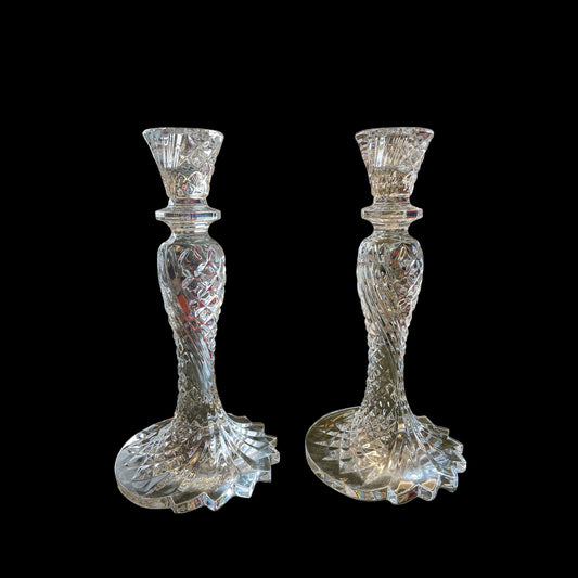 Waterford Crystal 10 Inch Candlesticks Pair