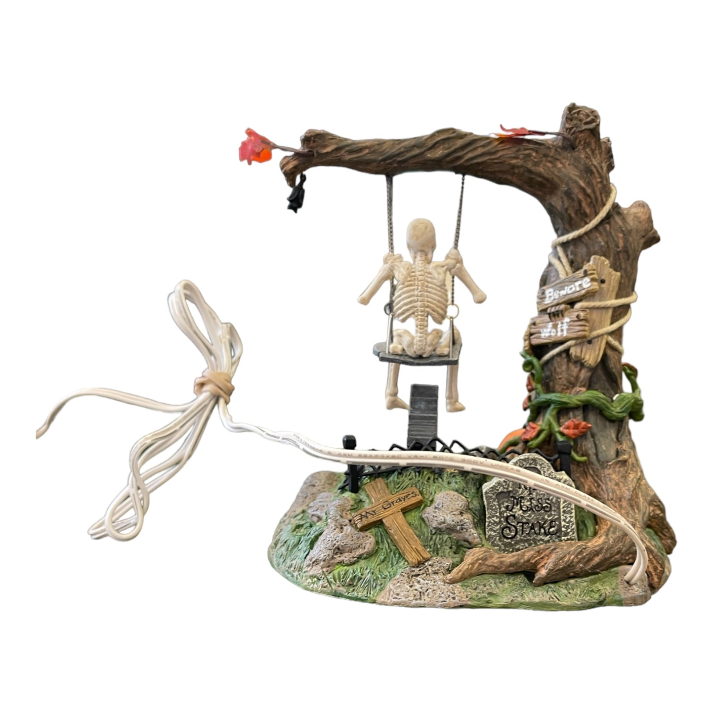 Dept 56 Village Animated Swinging Skeleton