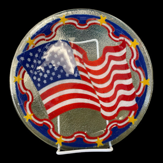 Peggy Karr American Flag Plate