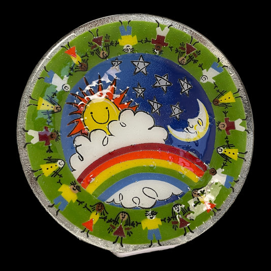 Peggy Karr Rainbow Children Round Platter