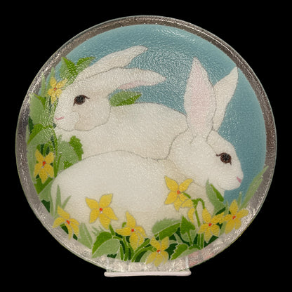 Peggy Karr 13.5 Inch Bunnies Platter