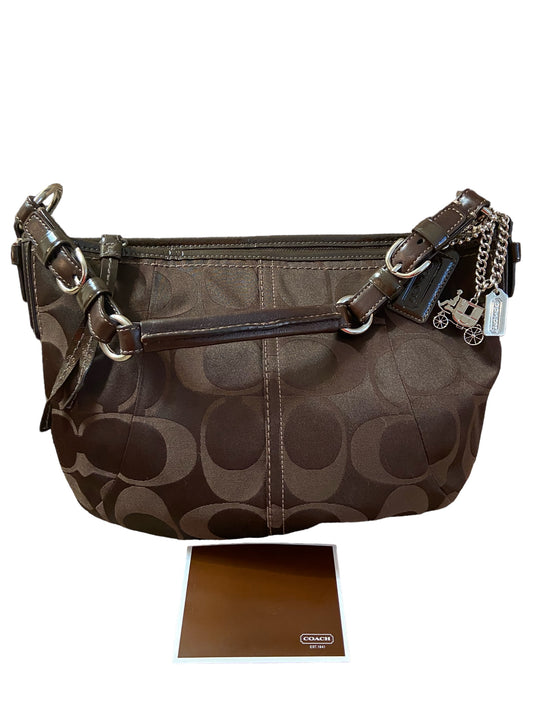 Coach Monogram Cloth Brown Handbag