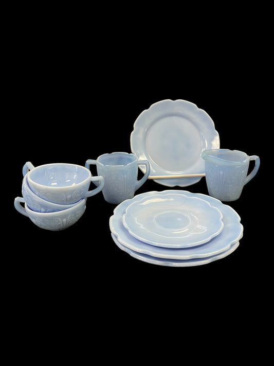 Blue Delphite Cherry Blossom Childs Tea Set