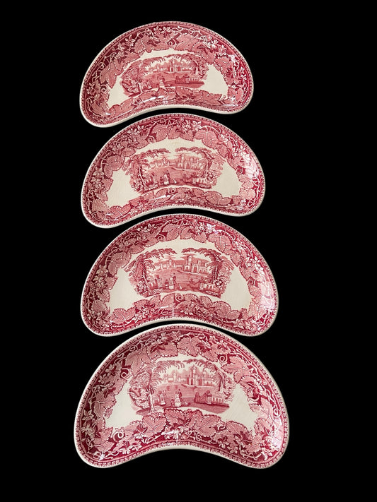 Mason's Vista Pink Bone Dish Set of 4