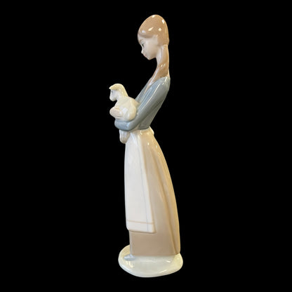 Lladro Young Girl with Lamb Figurine #4505