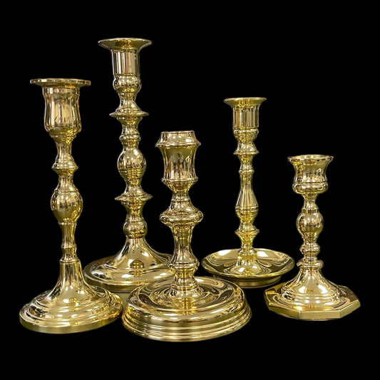 Baldwin Brass Candlesticks Set of 5