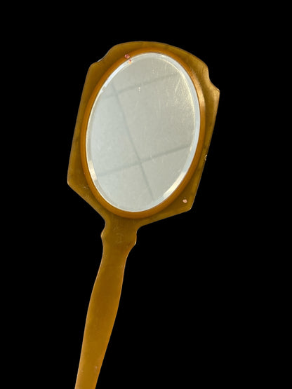 Art Deco Celluloid Hand Mirror