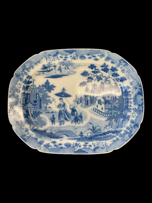 English Transferware Platter Queen of Sheba