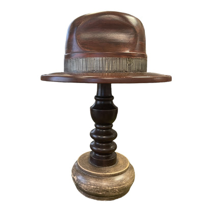 Reproduction Fedora Hat Mold on Stand