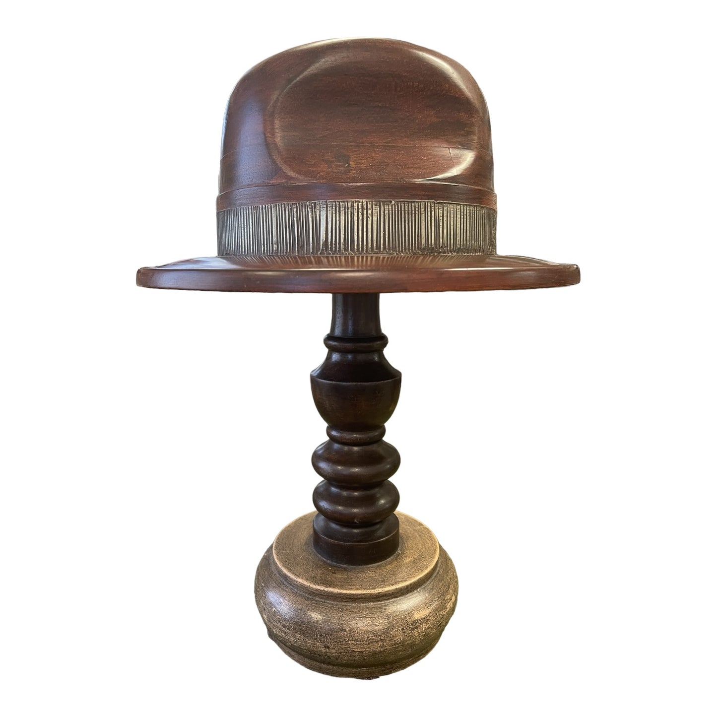 Reproduction Fedora Hat Mold on Stand