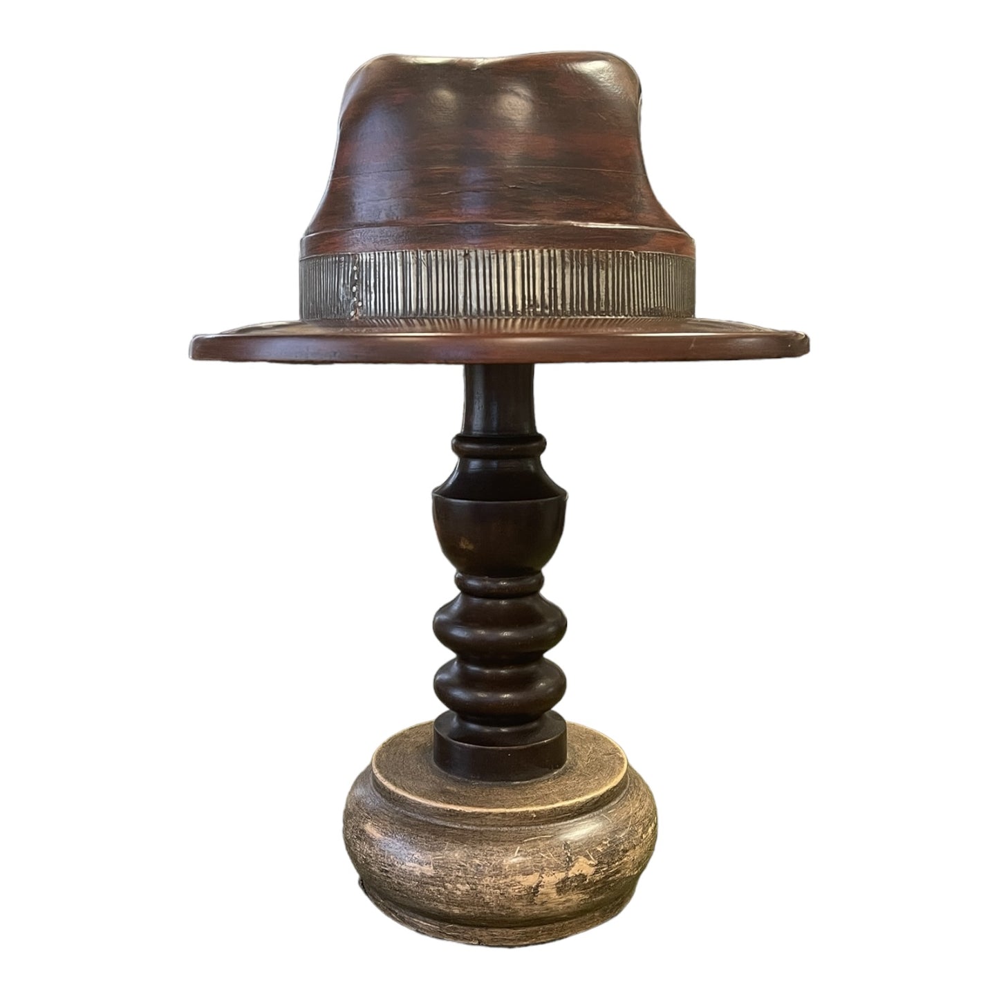 Reproduction Fedora Hat Mold on Stand