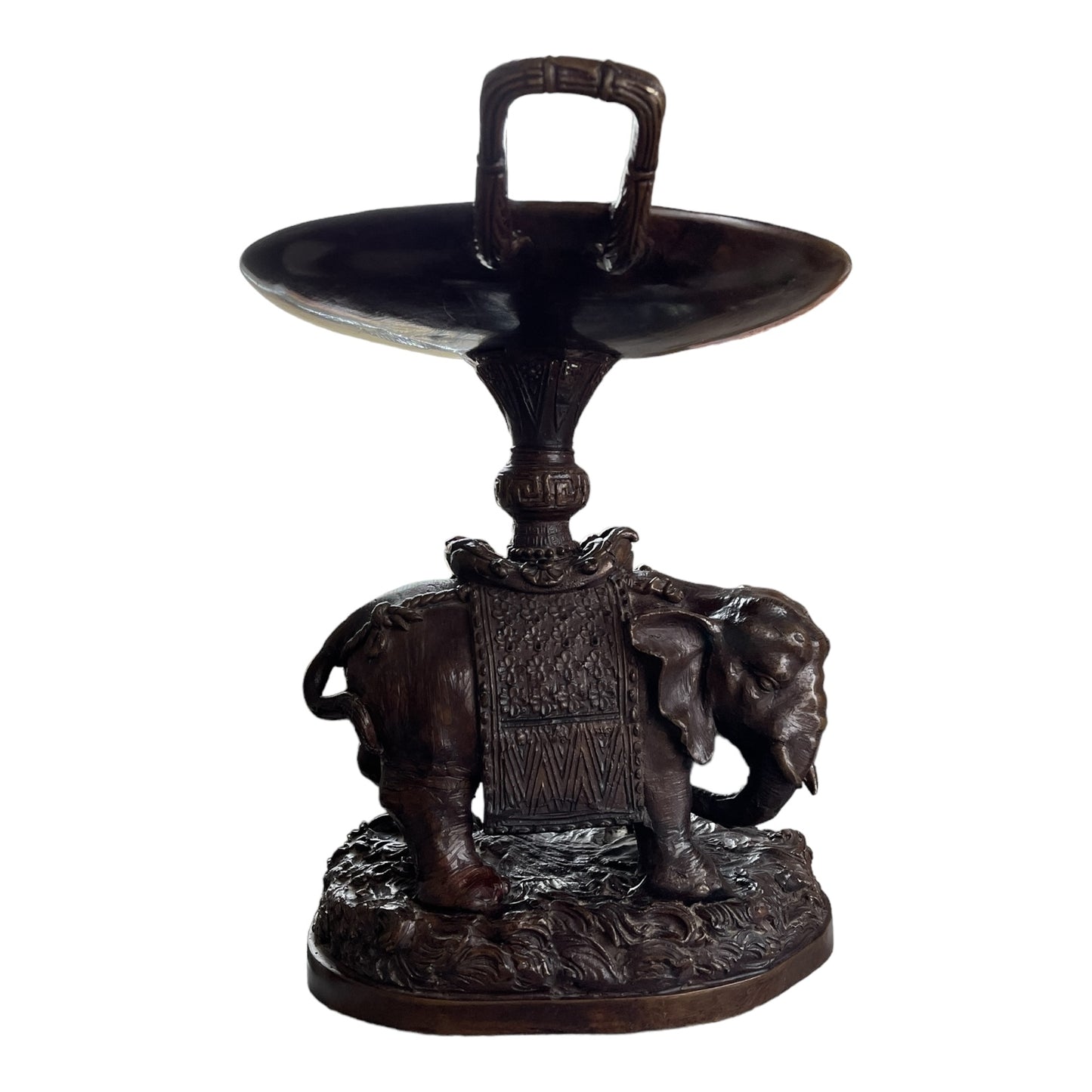 Maitland Smith Bronze Elephant with Tray