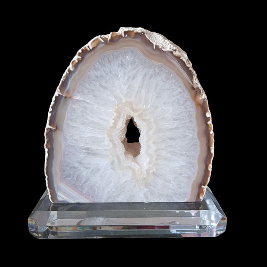 Geode Agate Slice on Acrylic Stand