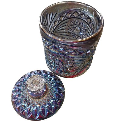 Imperial Carnival Glass Lidded Jar