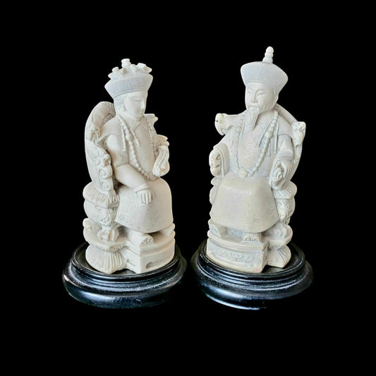 Chinese Emperor and Empress Figurine Pair