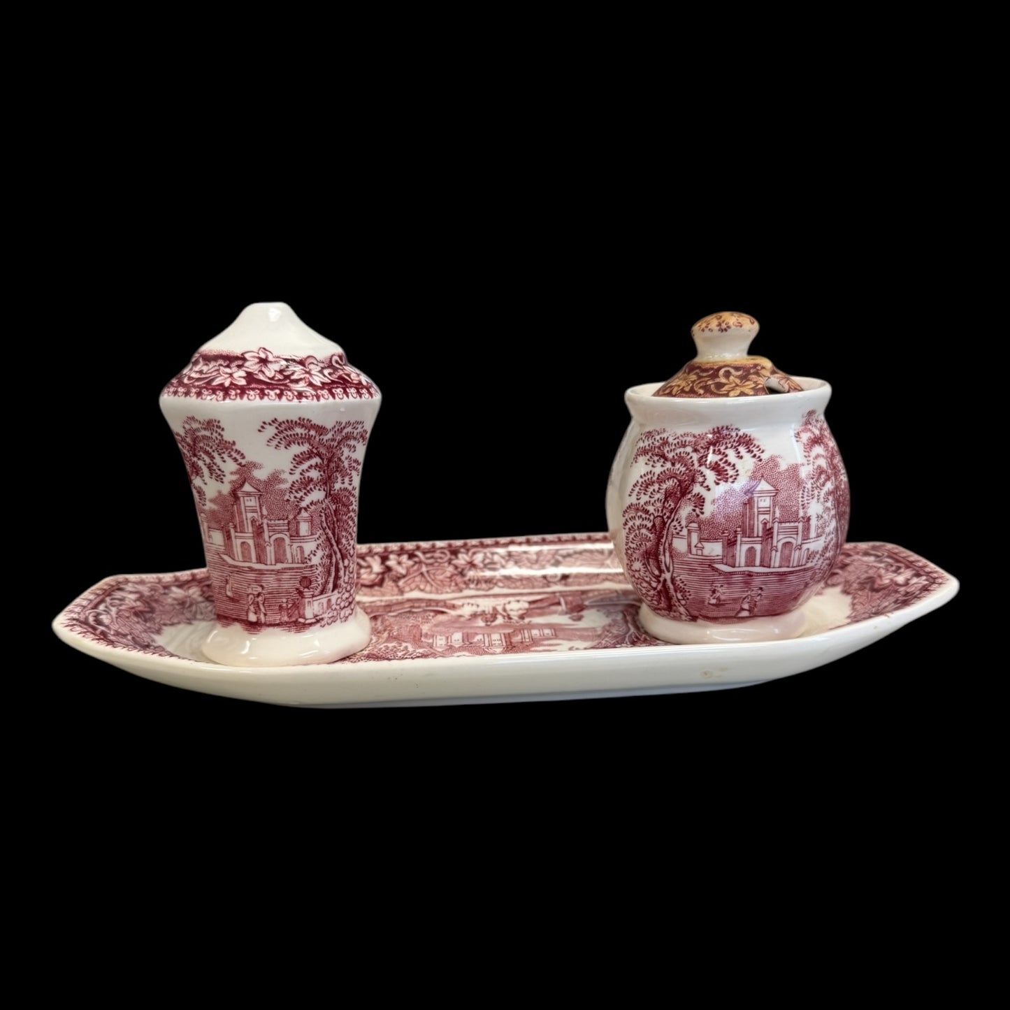 Mason's Vista Pink Transferware 4 Piece Set