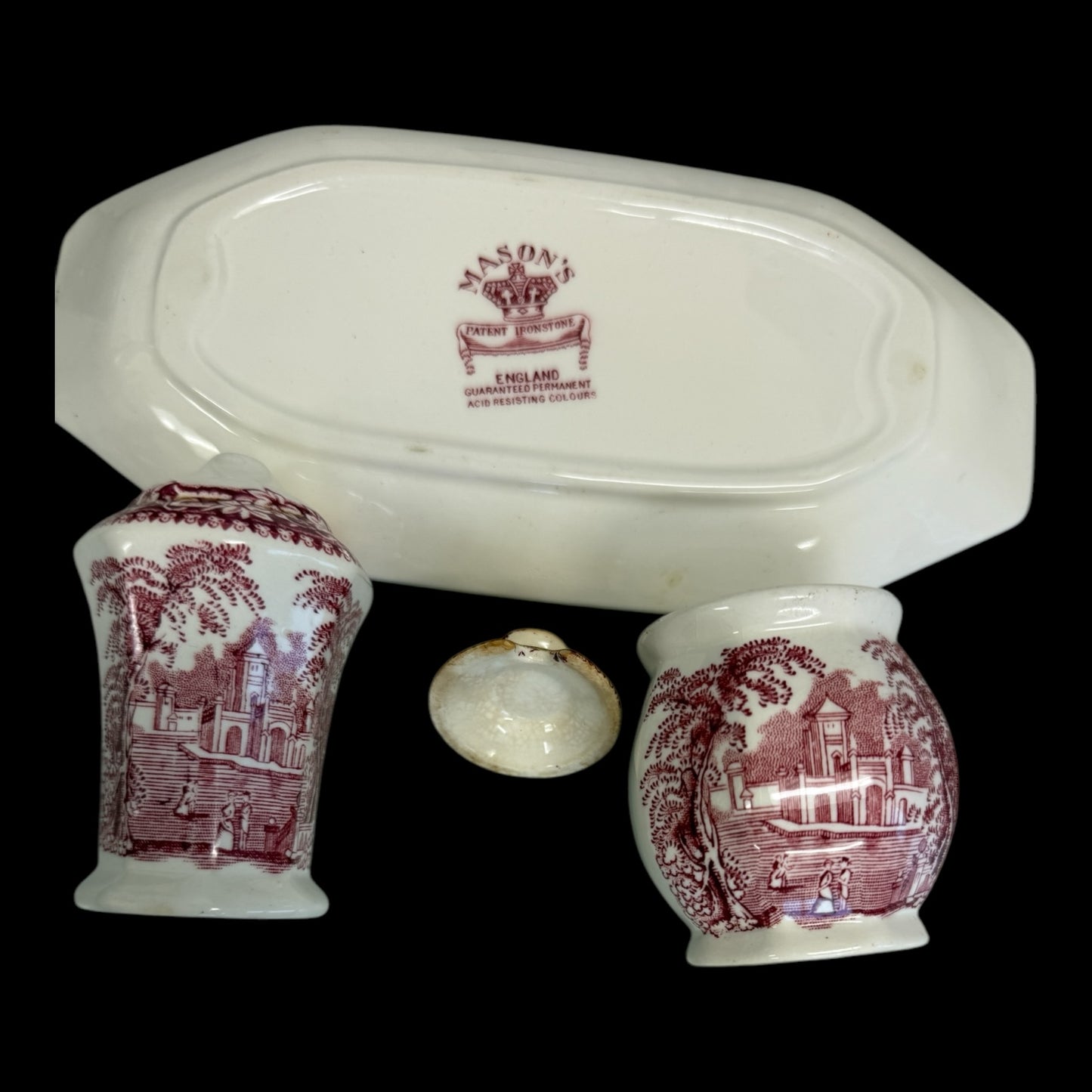 Mason's Vista Pink Transferware 4 Piece Set