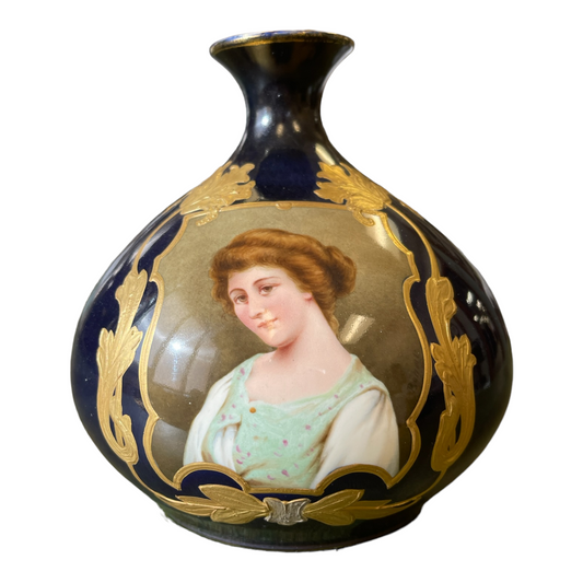 Royal Bonn Portrait Ball Vase