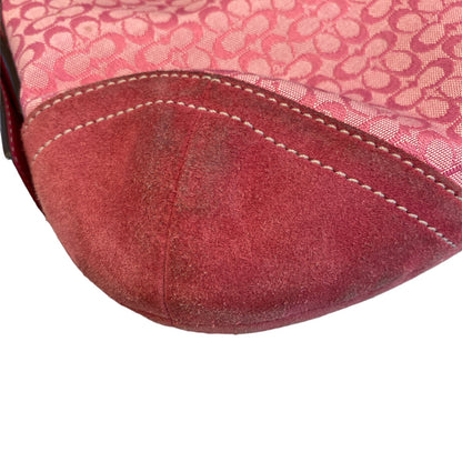 Coach small pink cloth handbag